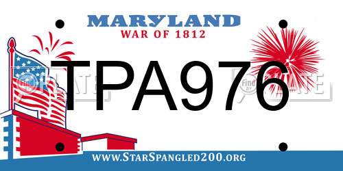 TPA976 Maryland License Plate