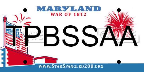 TPBSSAA Maryland License Plate