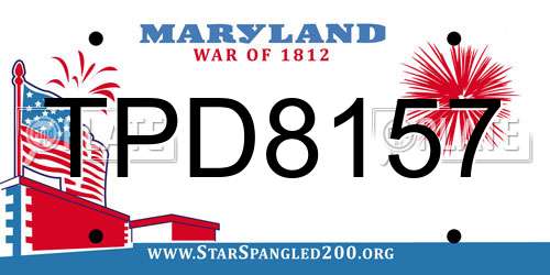 TPD8157 Maryland License Plate