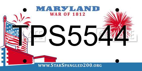 TPS5544 Maryland License Plate