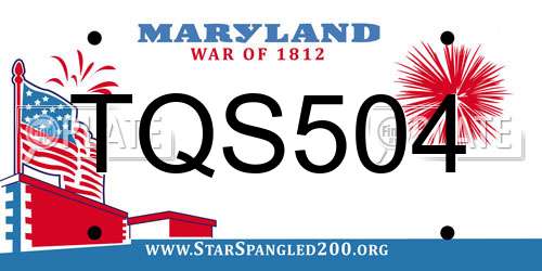 TQS504 Maryland License Plate