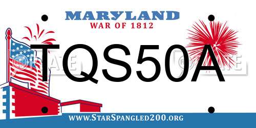 TQS50A Maryland License Plate