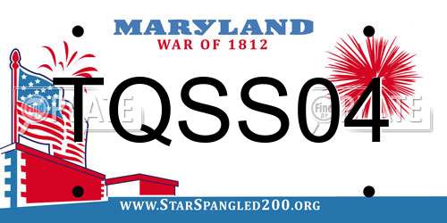 TQSS04 Maryland License Plate