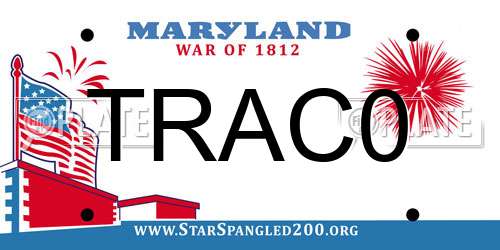 TRAC0 Maryland License Plate