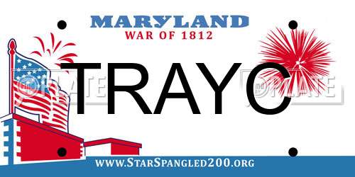 TRAYC Maryland License Plate