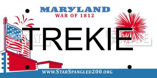 TREKIE Maryland License Plate