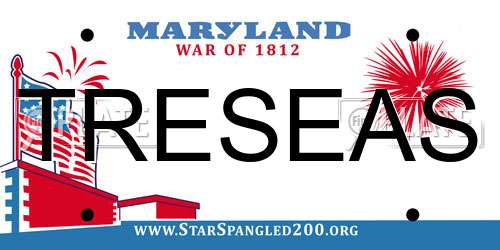 TRESEAS Maryland License Plate