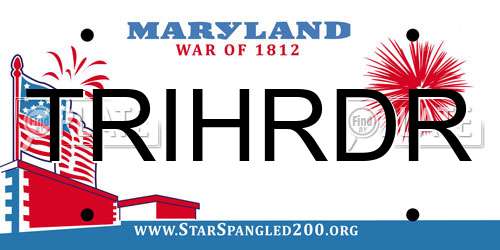 TRIHRDR Maryland License Plate