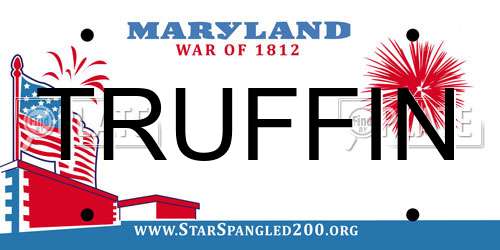 TRUFFIN Maryland License Plate