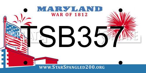 TSB357 Maryland License Plate
