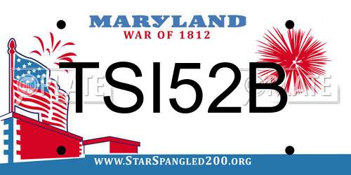 TSI52B Maryland License Plate