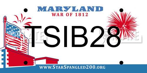 TSIB28 Maryland License Plate