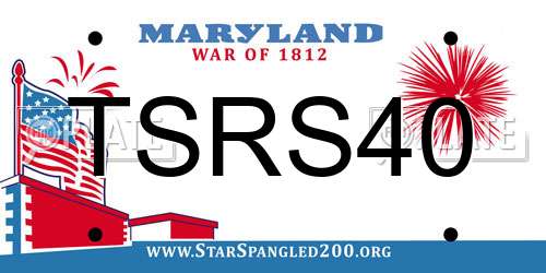 TSRS40 Maryland License Plate