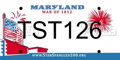 TST126 Maryland License Plate