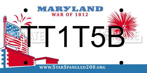 TT1T5B Maryland License Plate