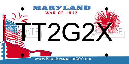 TT2G2X Maryland License Plate