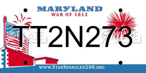 TT2N273 Maryland License Plate