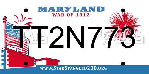 TT2N773 Maryland License Plate