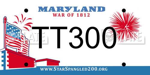 TT300 Maryland License Plate