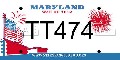 TT474 Maryland License Plate