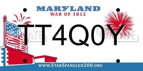 TT4Q0Y Maryland License Plate