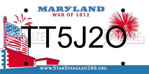 TT5J2O Maryland License Plate