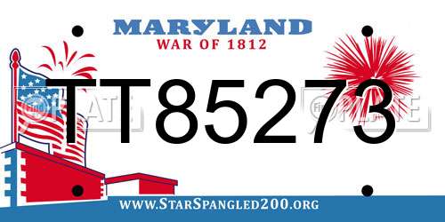 TT85273 Maryland License Plate