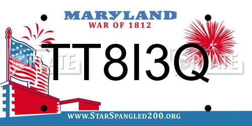 TT8I3Q Maryland License Plate