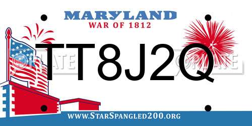 TT8J2Q Maryland License Plate