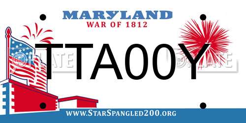 TTA00Y Maryland License Plate