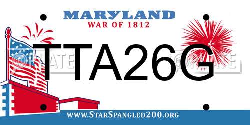 TTA26G Maryland License Plate