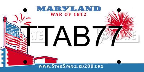 TTAB77 Maryland License Plate