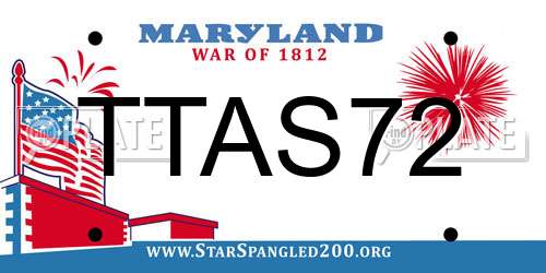 TTAS72 Maryland License Plate