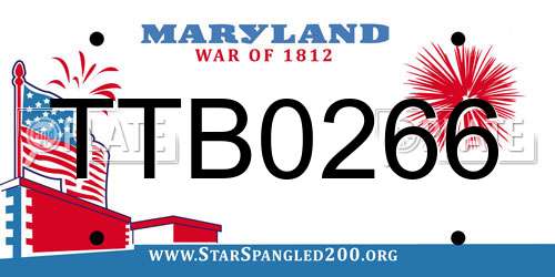 TTB0266 Maryland License Plate