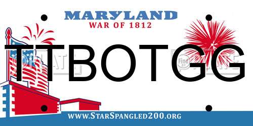 TTBOTGG Maryland License Plate