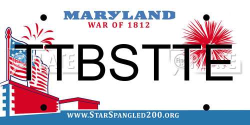 TTBSTTE Maryland License Plate