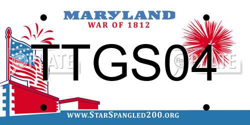 TTGS04 Maryland License Plate