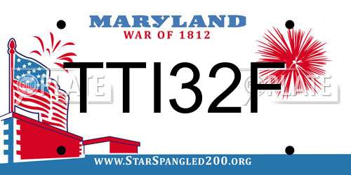 TTI32F Maryland License Plate