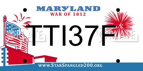 TTI37F Maryland License Plate