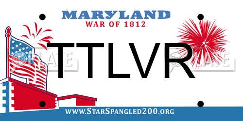 TTLVR Maryland License Plate