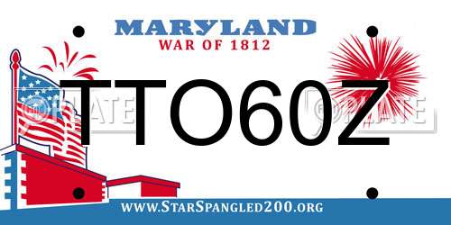 TTO60Z Maryland License Plate