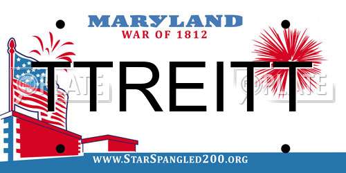 TTREITT Maryland License Plate