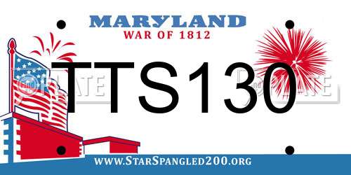 TTS130 Maryland License Plate