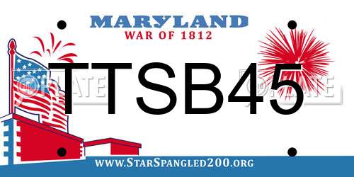 TTSB45 Maryland License Plate