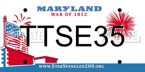 TTSE35 Maryland License Plate