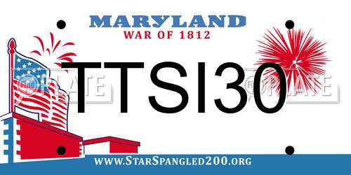 TTSI30 Maryland License Plate
