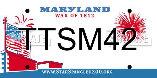 TTSM42 Maryland License Plate