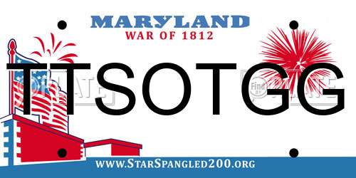 TTSOTGG Maryland License Plate