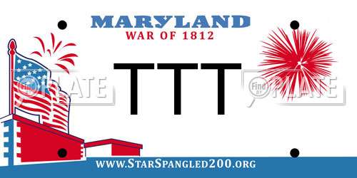 TTT Maryland License Plate