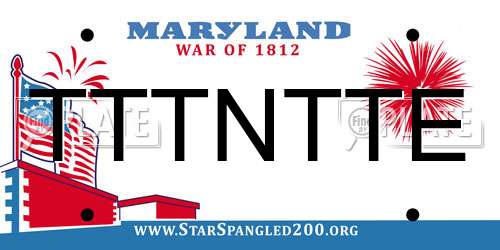TTTNTTE Maryland License Plate